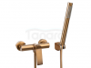 INVENA Bateria natryskowa z zestawem natryskowym w komplecie Neri Plus miedź BN-P1-014-L